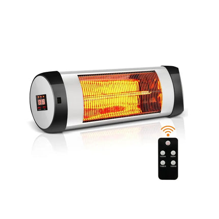 1500W Wall - Mounted Electric Heater Patio Infrared Heater with Remote Control - Oasis Home Essentials