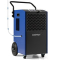 154 Pints Commercial Dehumidifier with Pump and Drain Hoses-Blue - Blue - Dehumidifiers