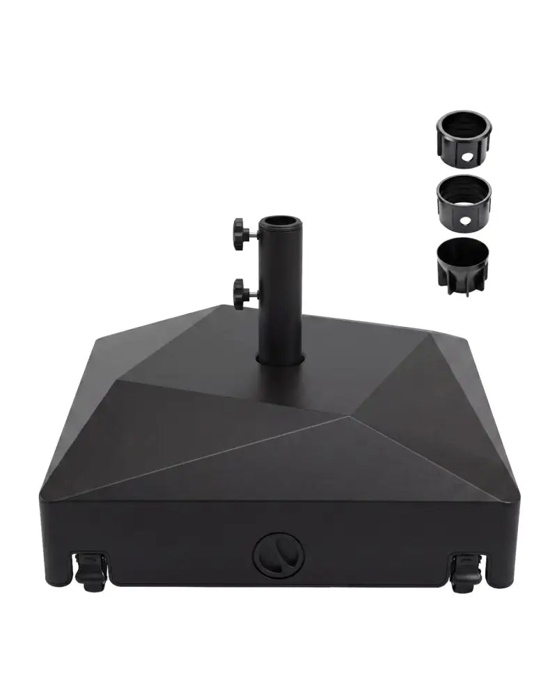 154lbs Mobile Fillable Patio Umbrella Base with 4 Wheels - Outdoor Umbrella Bases