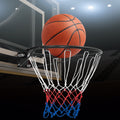 15 Inch Basketball Rim Goal Replacement with All Weather Net and Mounting Hardware-Black