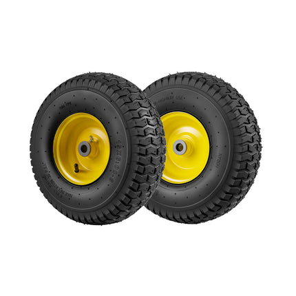 15 x 6.00-6 Tube-type Tires & Wheels 2 Pack 4 PR Tires-Yellow