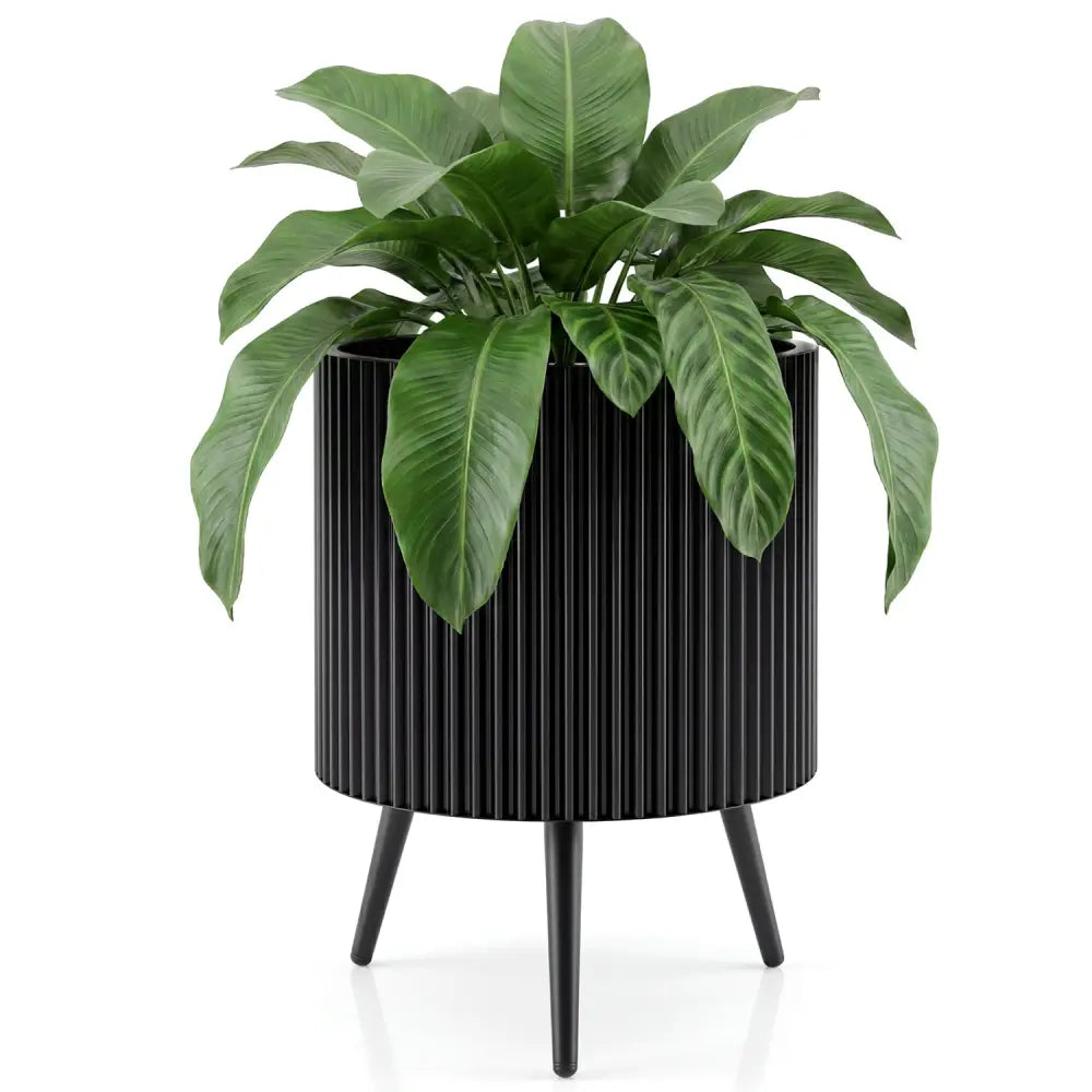 16.5 Inch Plant Pot with Stand and Tapered Legs for Garden - Raised Garden Beds