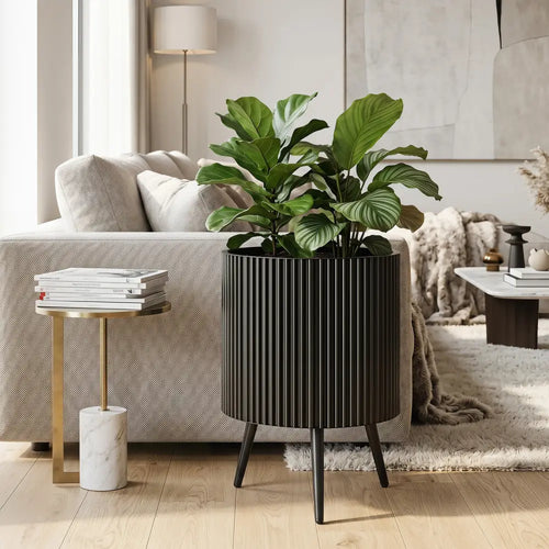 16.5 Inch Plant Pot with Stand and Tapered Legs for Garden - Raised Garden Beds