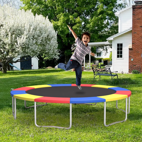 16 Feet Trampoline Pad Replacement Safety Pad with Fixing Straps (Multicolor) - Multicolor - Outdoor Play