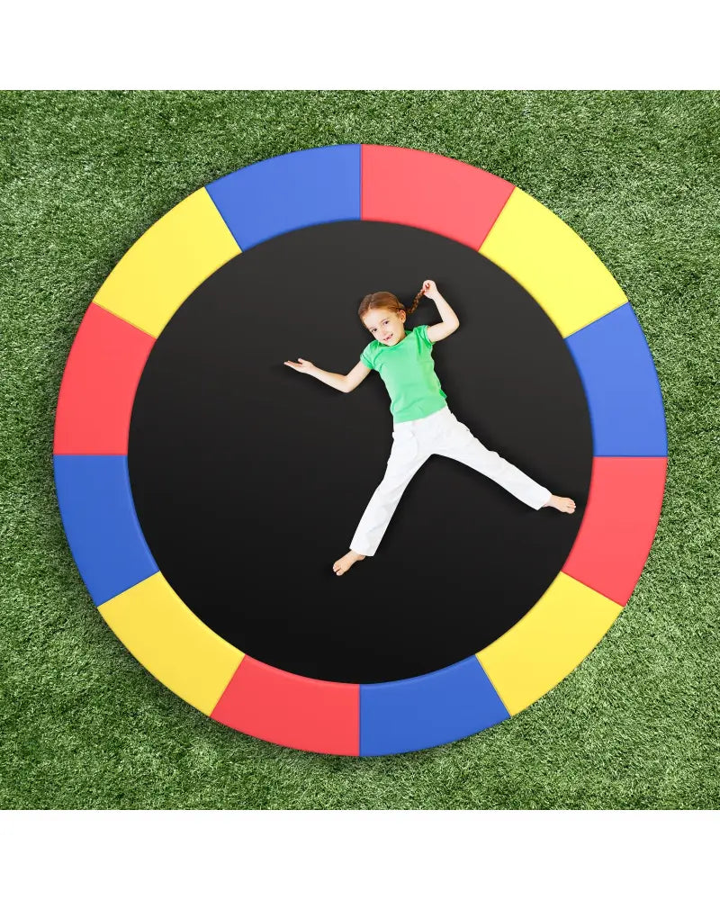 16 Feet Trampoline Pad Replacement Safety Pad with Fixing Straps (Multicolor) - Multicolor - Outdoor Play