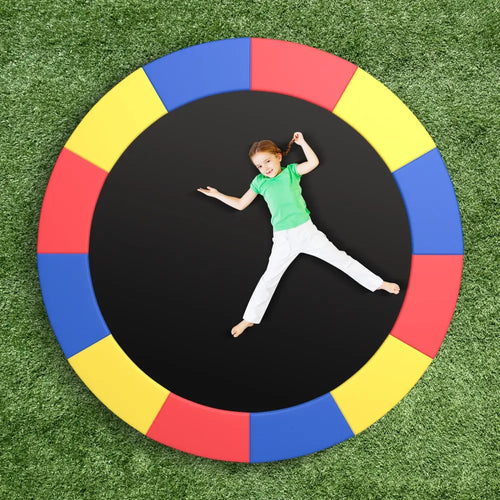 16 Feet Trampoline Pad Replacement Safety Pad with Fixing Straps (Multicolor) - Multicolor - Outdoor Play