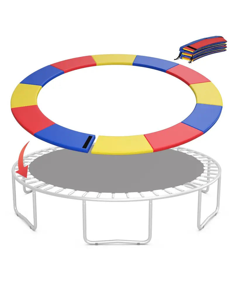 16 Feet Trampoline Pad Replacement Safety Pad with Fixing Straps (Multicolor) - Multicolor - Outdoor Play