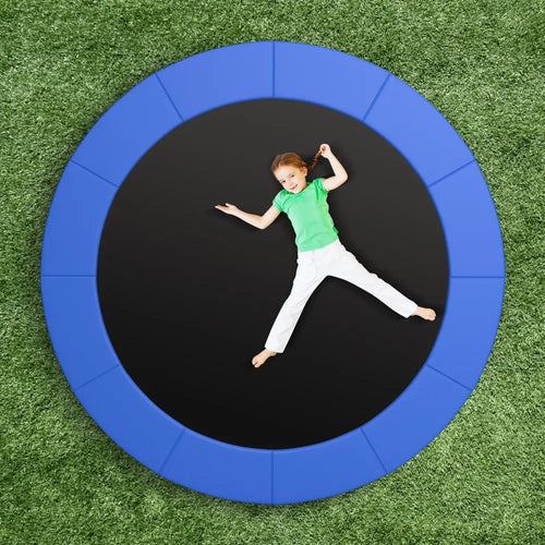 16 Feet Trampoline Pad Replacement Safety Pad with Fixing Straps (Blue) - Blue - Outdoor Play