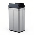 16 Gallon Trash Can with Wing Lids for Bedroom Bathroom Kitchen-Silver - Silver - Kitchen Trash Cans