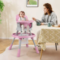 16-in-1 Baby High Chair with Activity Center and Booster Seat for Babies and Toddlers-Pink - Pink - High Chairs