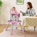 16-in-1 Baby High Chair with Activity Center and Booster Seat for Babies and Toddlers-Pink - Pink - High Chairs