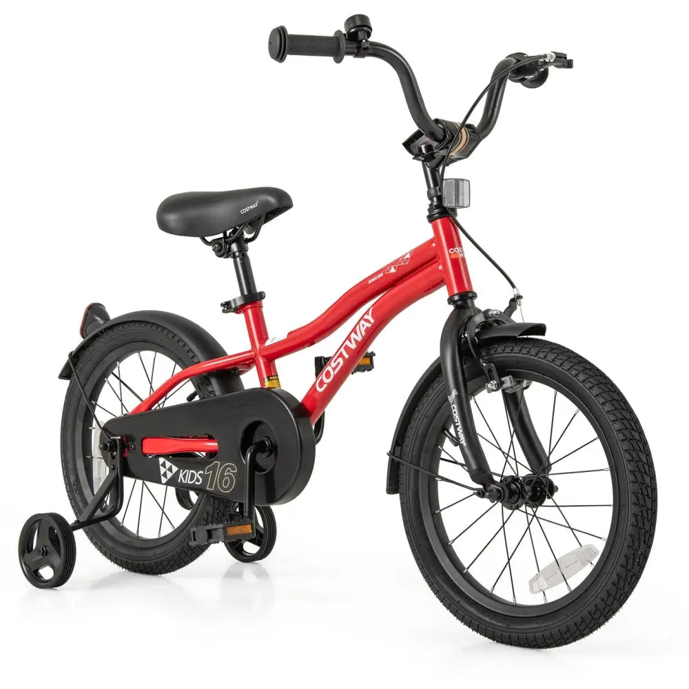 16 Inch Kids Bike Adjustable Bicycle with Reflectors and Bell for 4 - 7 Years Old - Oasis Home Essentials