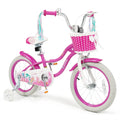 16-Inch Kids Bike Adjustable with Basket and Streamers Rose Red - Princess of the Sea Theme - Rose Red - Kids Bike