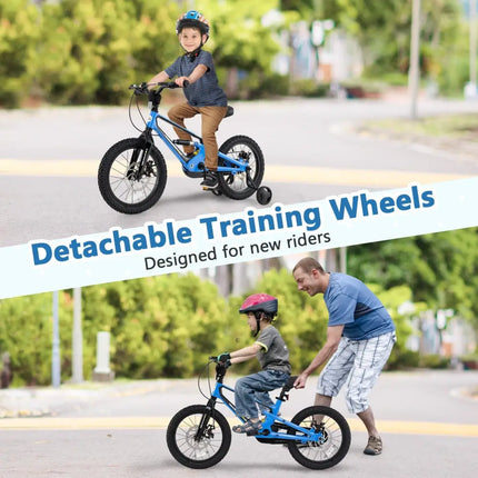16 Inch Kids Bike Adjustable with Shock Absorber and Bell for Aged 4 to 7 - 16 inches - Oasis Home Essentials