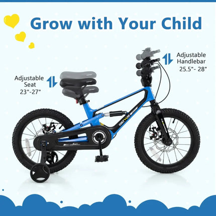 16 Inch Kids Bike Adjustable with Shock Absorber and Bell for Aged 4 to 7 - 16 inches - Oasis Home Essentials