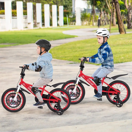 16 Inch Kids Bike Adjustable with Storage Basket and Double Brake for 4 - 8 Years Old - 16 inches - Oasis Home Essentials
