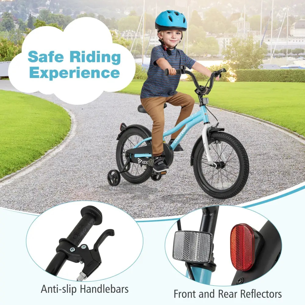 16 - Inch Kids Bike for 4 - 7 Years Old Children Bicycle with Training Wheels - Oasis Home Essentials