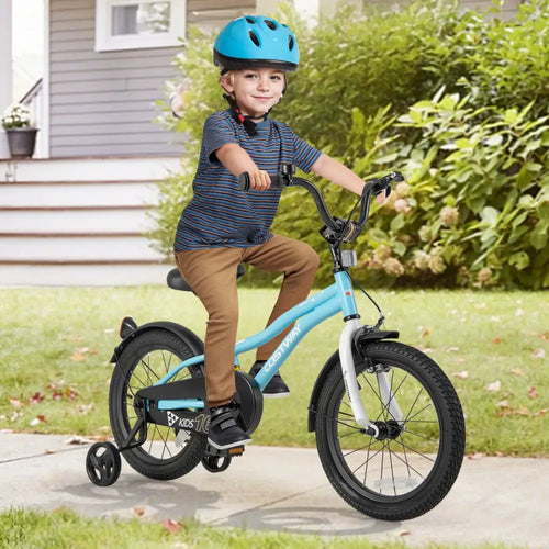 16-Inch Kids Bike for 4-7 Years Old Children Bicycle with Training Wheels - Blue - Kids Bike