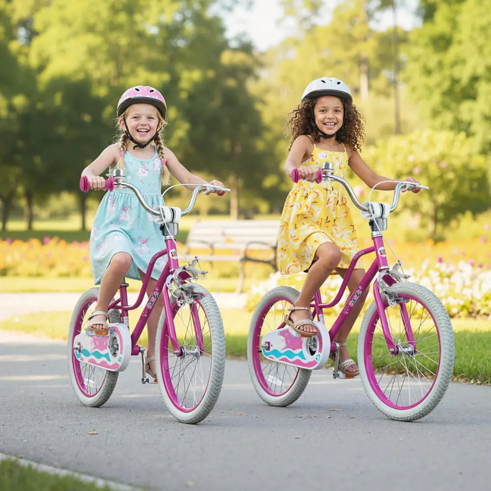 16 Inch Kids Bike for Aged 3-8 Years Old with Adjustable Handlebar Pink- Starlight Wave - Pink - Kids Bike