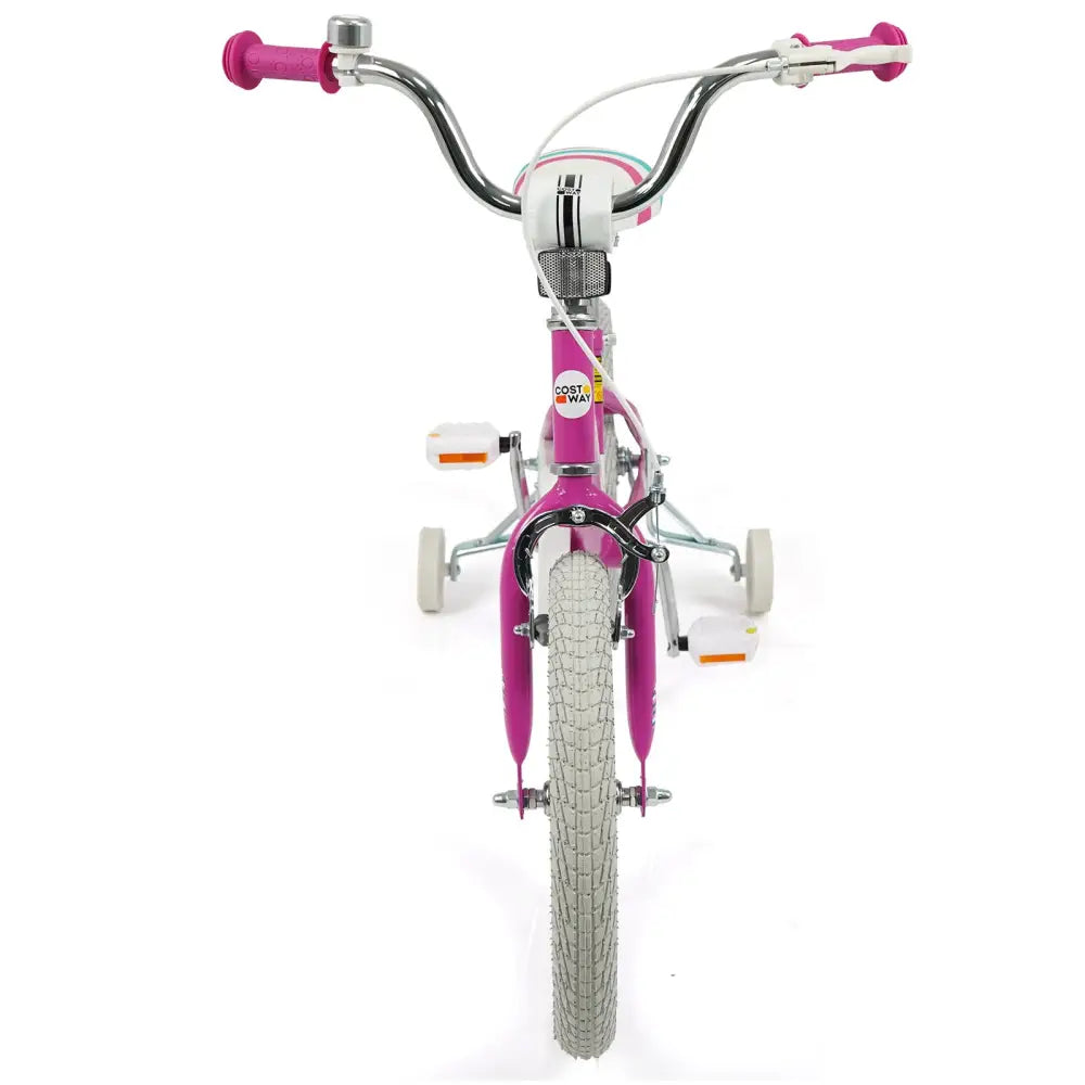 16 Inch Kids Bike for Aged 3-8 Years Old with Adjustable Handlebar Pink- Starlight Wave - Pink - Kids Bike