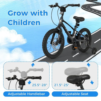 16 Inch Kids Bike Lightweight with 2 Removable Training Wheels for Aged 4 - 7 - 16 inches - Oasis Home Essentials
