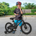16 Inch Kids Bike Lightweight with 2 Removable Training Wheels for Aged 4-7-16 inches - Black - Kids Bike