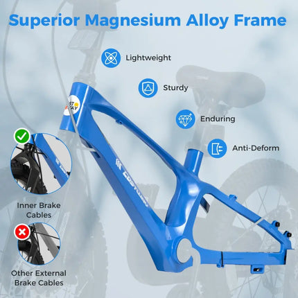 16 Inch Kids Bike Magnesium Alloy Training Bicycle Adjustable for 4 to 7 Years Old - 16 inches - Oasis Home Essentials