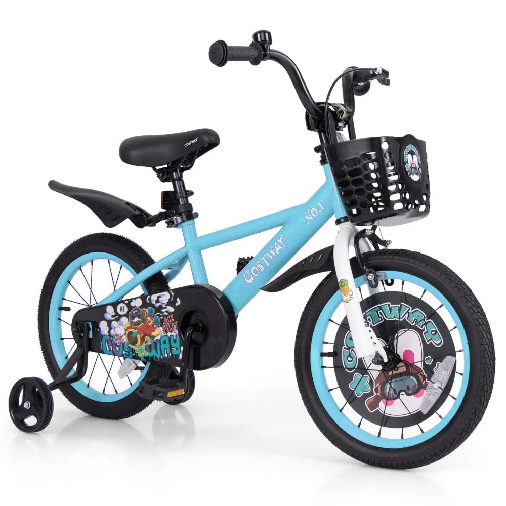 16 Inch Kids Bike with Adjustable Handlebar and Saddle for 4 - 8 Years Old - 16 inches - Oasis Home Essentials
