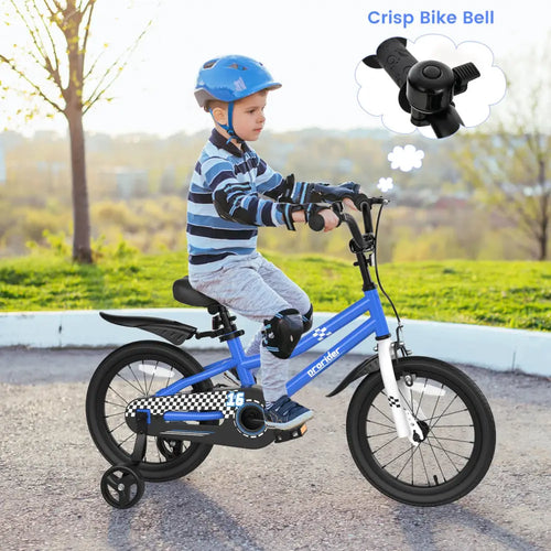16 Inch Kids Bike with Removable Training Wheels-Navy - Navy - Kids Bike