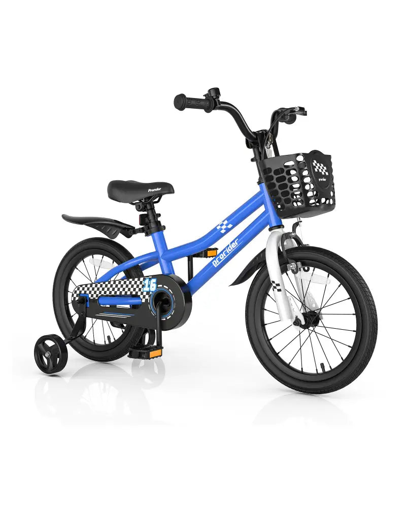 16 Inch Kids Bike with Removable Training Wheels-Navy - Navy - Kids Bike