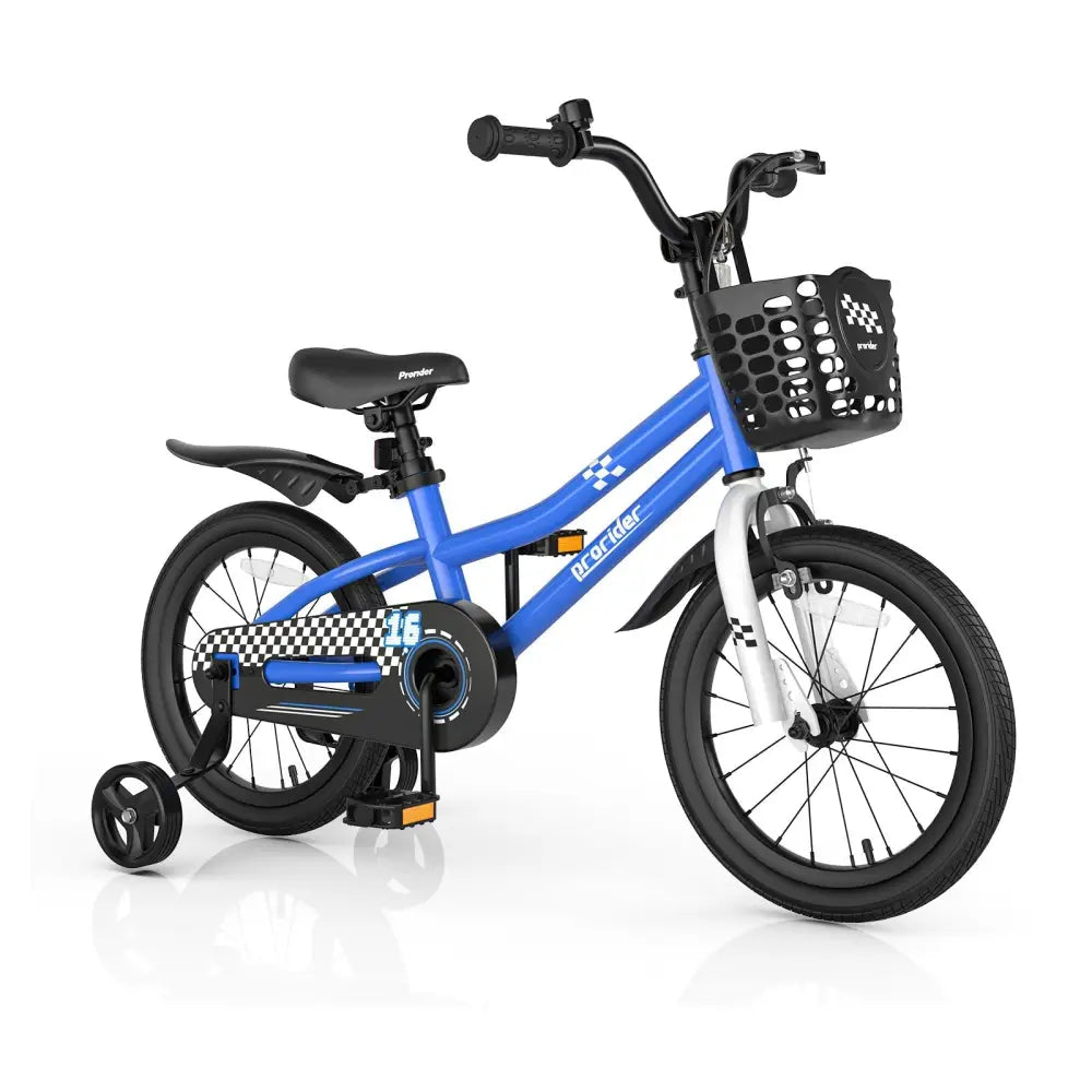16 Inch Kids Bike with Removable Training Wheels - Navy - Oasis Home Essentials