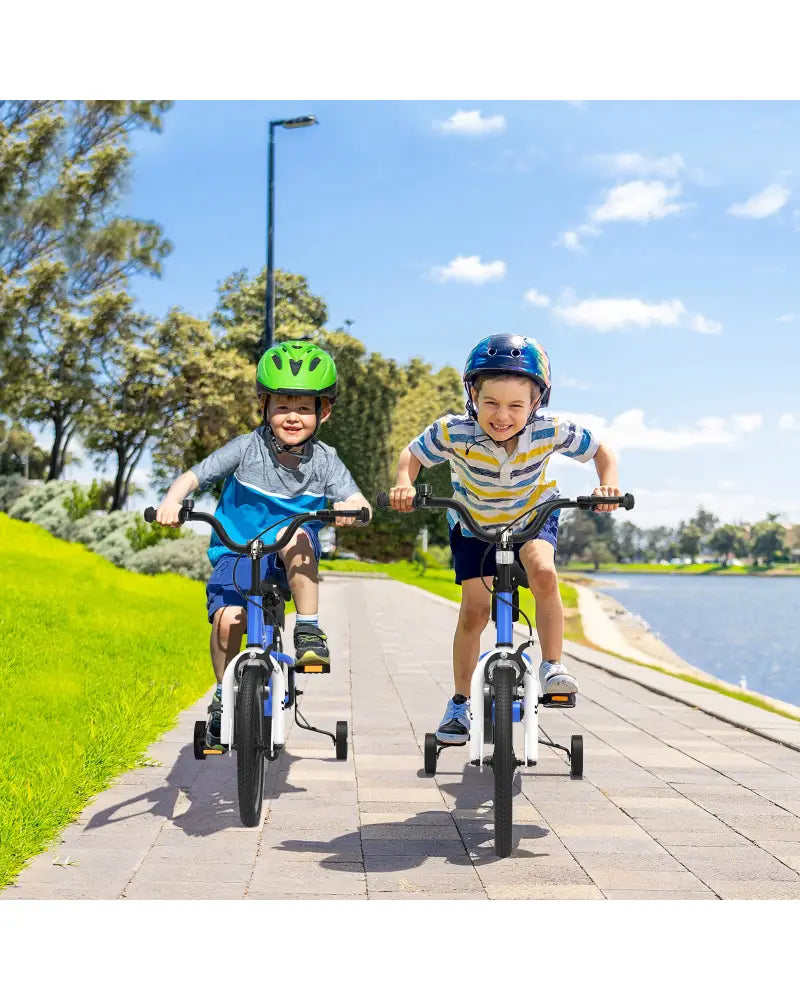 16 Inch Kids Bike with Removable Training Wheels-Navy - Navy - Kids Bike