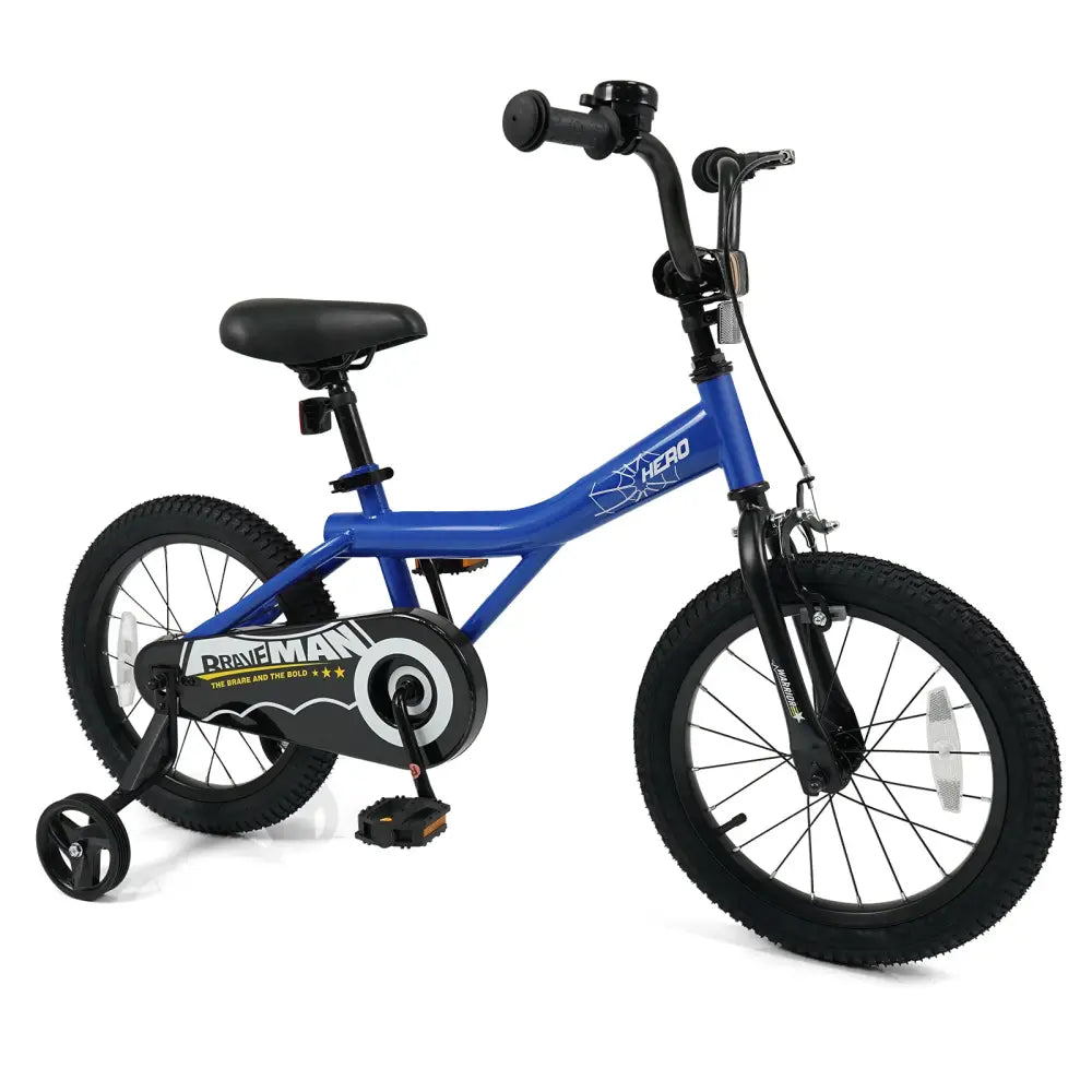 16-Inch Kids Bike with Removable Training Wheels Navy - Brave Hero - Navy - Kids Bike