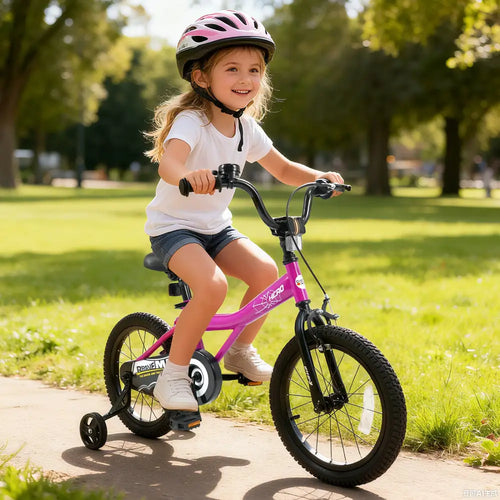 16-Inch Kids Bike with Removable Training Wheels Pink-Brave Hero - Kids Bike