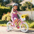 16 Inch Kids Bike with Training Wheels and Basket for Boys Girls 4 - 7 Years Old - 16 inches - Oasis Home Essentials