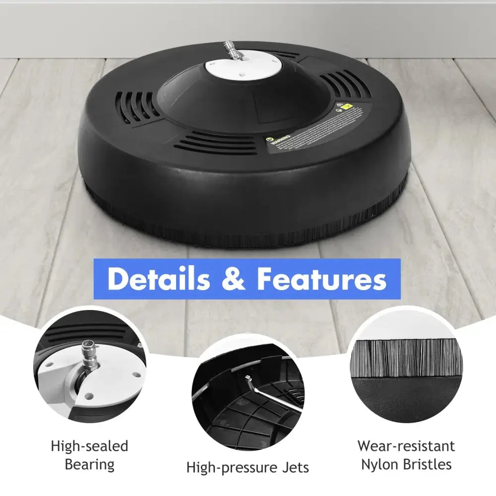 16 Inch Pressure Washer with 2 Spray Nozzles and 1/4-inch Quick-connect Extension Wands Costway