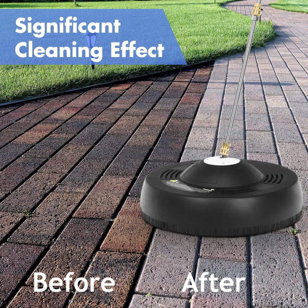 16 Inch Pressure Washer with 2 Spray Nozzles and 1/4-inch Quick-connect Extension Wands - Black - Vacuums & Cleaners