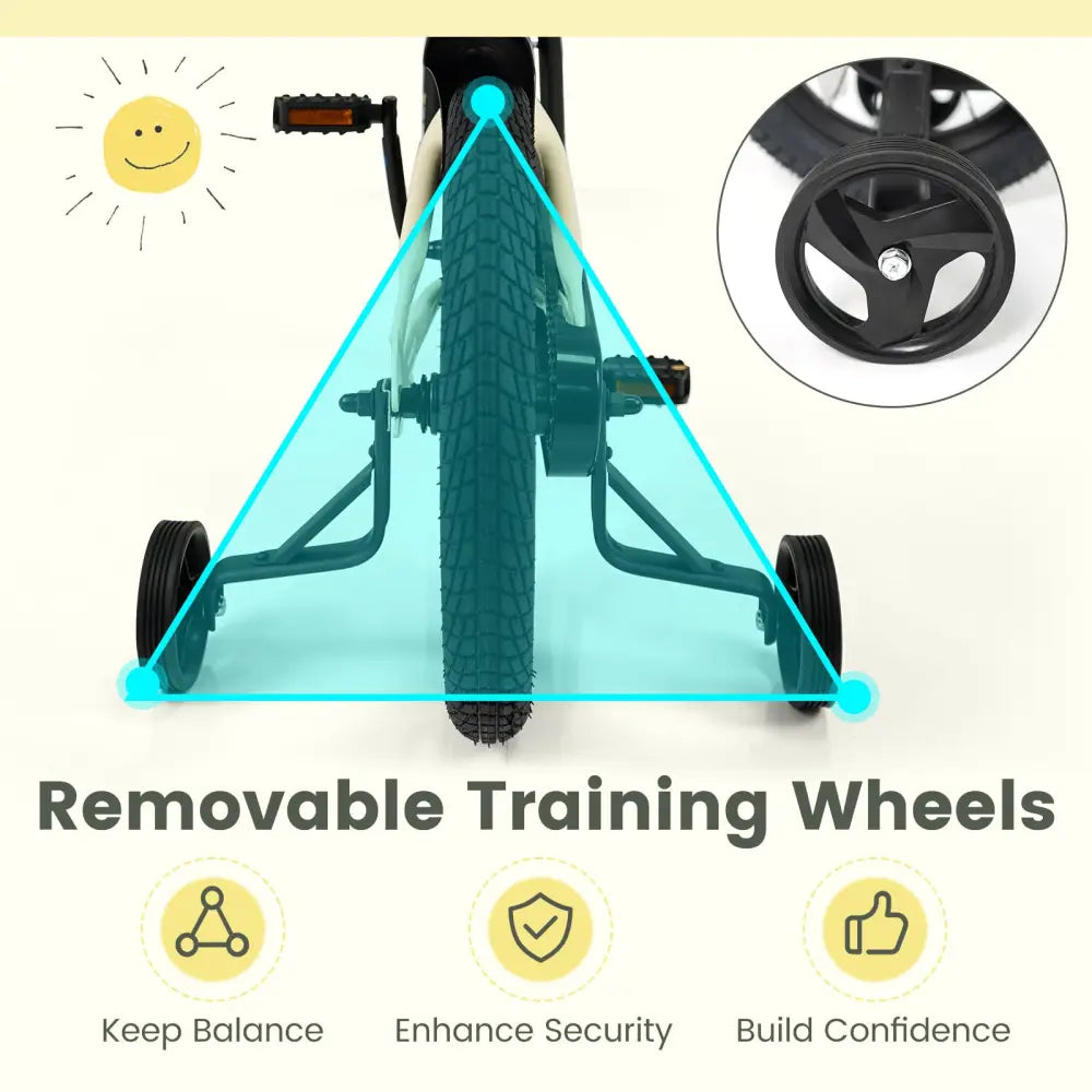 16 Inches Kids Bike Sport Bicycle with Removable Training Wheels - Kids Bike