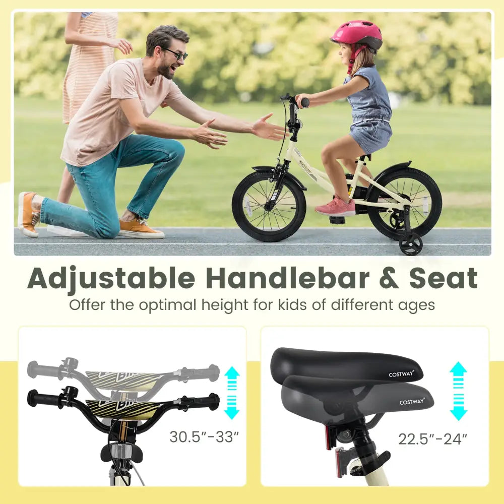 16 Inches Kids Bike Sport Bicycle with Removable Training Wheels - Kids Bike