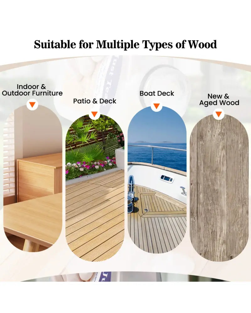 16 oz Wood Oil Cleaner and Brightener for Outdoor and Indoor Furniture Set of 2 - Outdoor Furniture Accessories