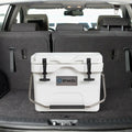 16 Quart 24-Can Capacity Portable Insulated Ice Cooler with 2 Cup Holders-White - White - Coolers