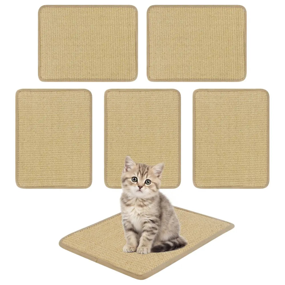 16 x 12 Inch 6-Piece Cat Scratcher Mat Set - Cat Trees Condos & Scratchers
