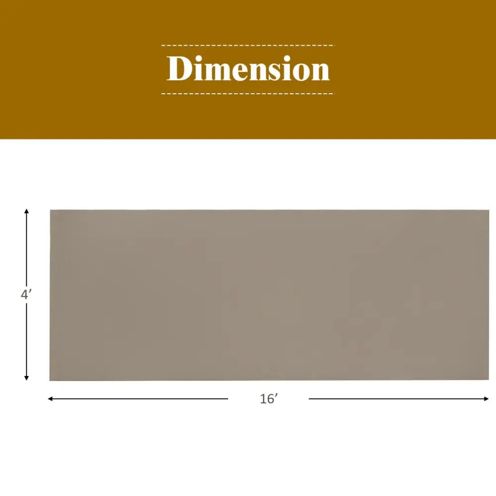 16’ x 4’ 2Pcs Universal Replacement Canopy for Pergola Structure Sun Awning - Beige - Gazebos