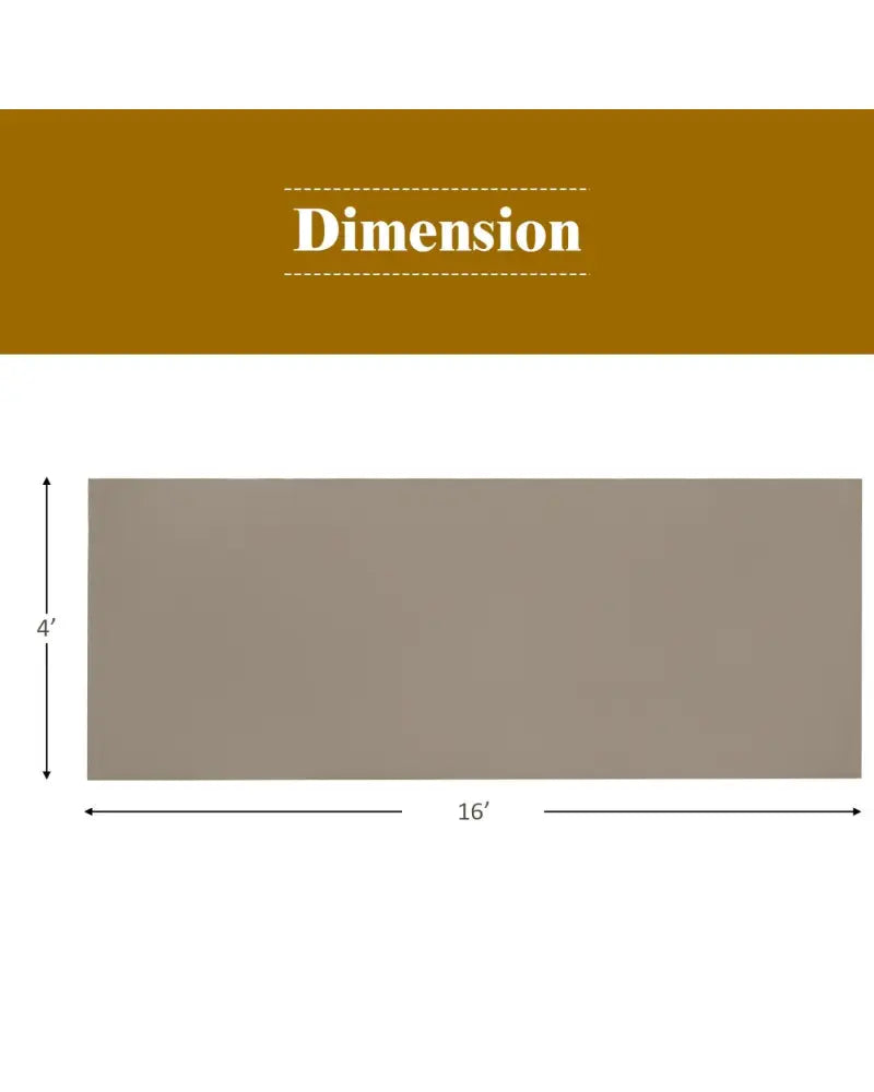 16’ x 4’ 2Pcs Universal Replacement Canopy for Pergola Structure Sun Awning - Beige - Gazebos