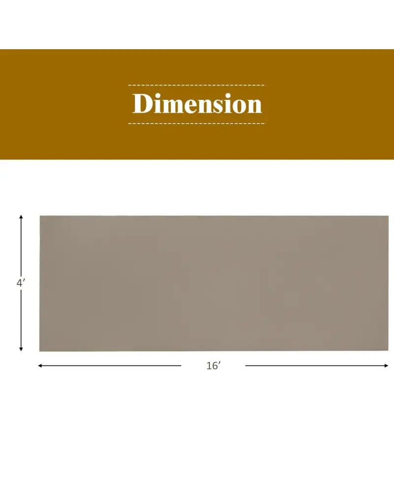 16’ x 4’ 2Pcs Universal Replacement Canopy for Pergola Structure Sun Awning - Beige - Gazebos