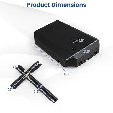 165 LBS Cantilever Umbrella Base with Wheels and Cross Base - Outdoor Umbrella Bases