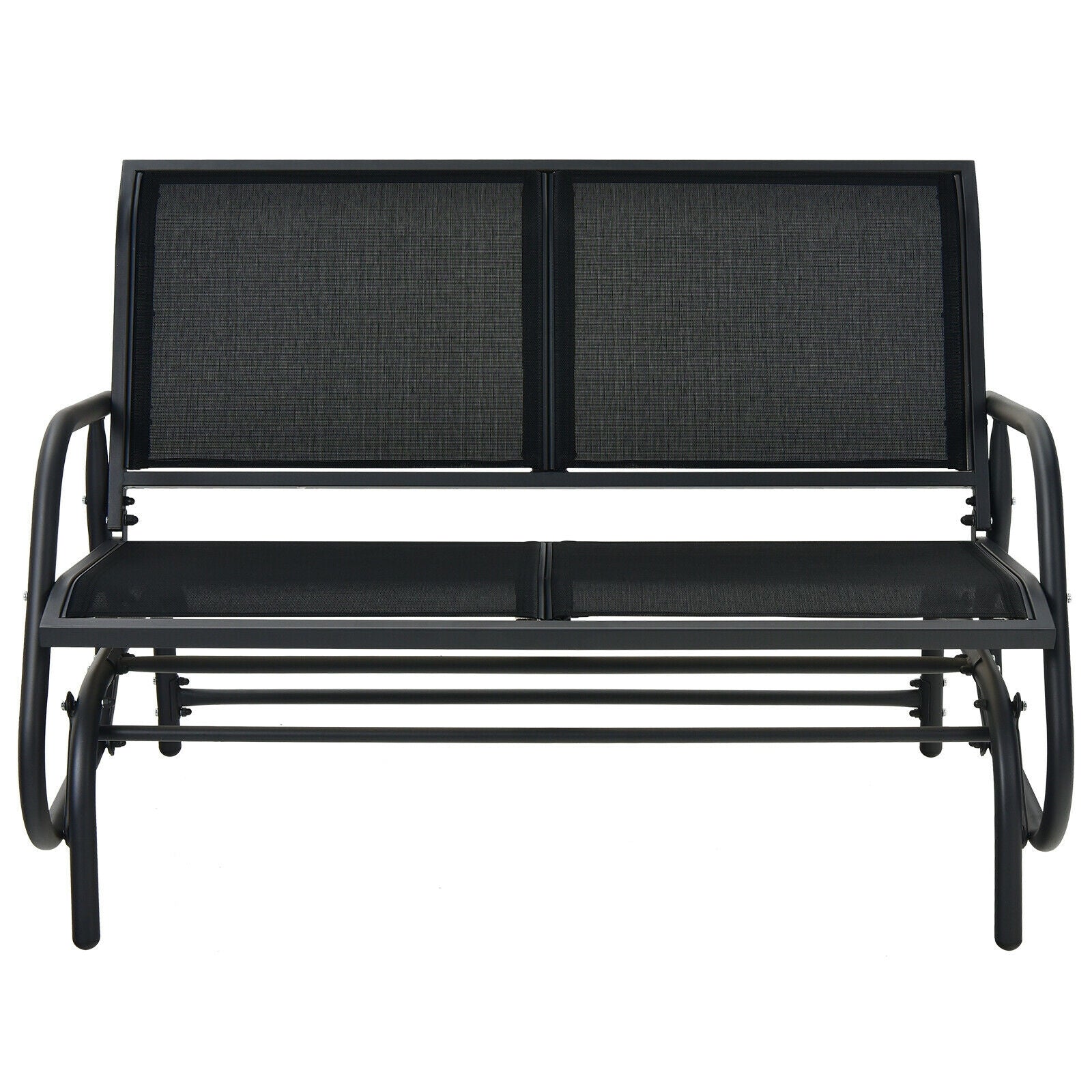 Chaise balançoire planeur causeuse 48 pouces à bascule salon de jardin – Noir