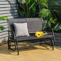 Chaise balançoire planeur causeuse 48 pouces à bascule salon de jardin – Noir