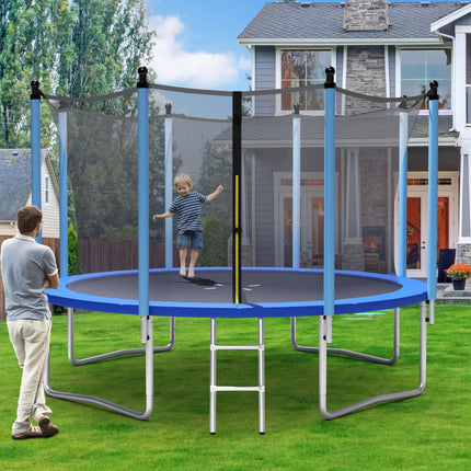Outdoor Trampoline with Safety Closure Net-12 ft