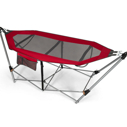 Portable Folding Hammock with Hammock Stand-Red
